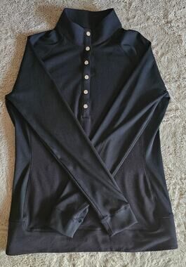 EPNY Long Sleeve Snap Pullover Black, Golf, Pickleball, Sports Sz S, NEW